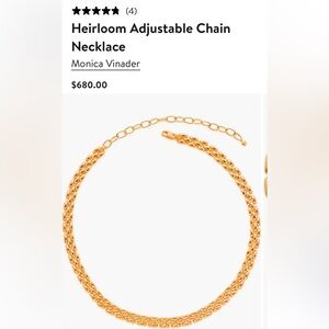 Monica Vinader Gold Heirloom Necklace